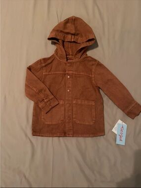 Cat & Jack Hooded Utility Jacket - Rust Brown